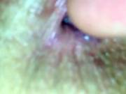 Diminutive Anal Gape By Finger In Petite Chocolate Hole