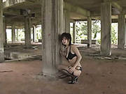 Teen Chick Aki Hoshino In Sexy Fishnet Stockings Poses For Photoshoot