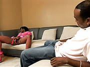 Cute Black Chick Barbiee Masturbates In Front Of A Guy