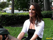 Pretty Brown Haired Milf Gets Hooked Up By A Horny Stud