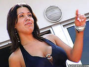 Busty Brunette Milf Sienna West Gives Some Head Over The Pool