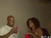 Two Girls Are Gangbanged Blowjob