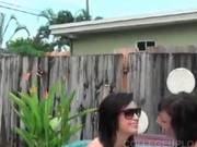 Naked Teens Having Lesbian Sex In The Pool