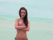 Girl In Tiny Bikini Licking Mushroom Head 