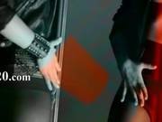 Mysterious Glamour Masturbates With Dildo
