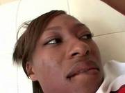 Black Babe Gets Banged On Couch