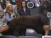Lesbian Couple Fucking With Pawnkeeper For Some Money