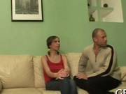 Brunette Babe Is In A Really Hot Threesome Fucking 