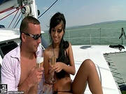 Outdoor Sex On Yacht With A Hornt Brunette Brigitte Fox