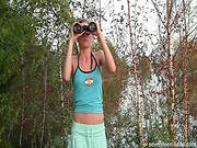 Great Outdoor Solo Video With A Nice Russian Prostitute Angel