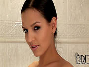Petite Babe Eve Angel Is Washing Her Ass In The Shower