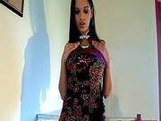 Eve Angel Slowly Taking Off Her Nice Short Dress