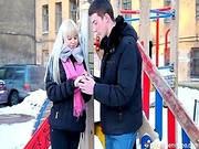 Horny Public Date With A Cute Sexy Blonde With Ideal Body