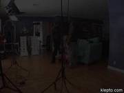 Aaralyn Barra Blows Two Black Monster Cocks Alternately