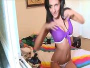 Hot Brunette Masturbating On Camera