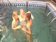 Three Naked Girls In The Pool