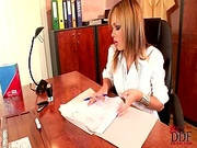 Hot Office Babe Nikita Williams Playing With Her Toy