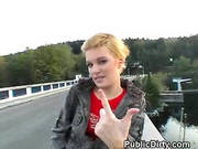 Blonde Flashes In Public