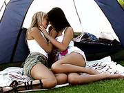 A Pair Of Naughty Campers Having Some Lesbian Fun