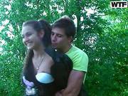 Hot & Trashy Euro Chick Goes For A Kinky Picnic