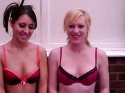 Teens Spraying & Rubbing Cream All Over Each Other