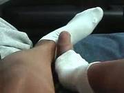 Nice Footjob In Car
