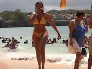 Busty Girl Wearing See-through Bikini