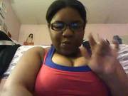 Chubby Ebony Teen Works It On Cam