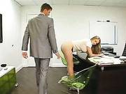 Long Haired Blondie Seducing Her Boss