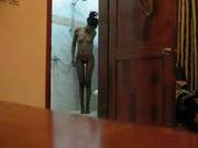 Black Girlfriend Showering On Hidden Cam