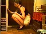 Sag - Hot Ass & Legs Thight White Skirt & Big Oozing Tits