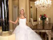 Bride In Beautiful Wedding Dress Spreading Legs