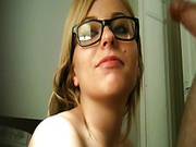 Girlfriend With Cum On Glasses