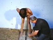 Tied Up Slave Gets Whipped By Her Master In A Barn