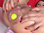 Excited Dark Brown Acquires A Marital-device & A Ball Up Her Gazoo