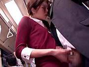Japanese Whore Sucks Dick In A Public Bus