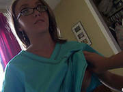 Nerdy Teeny Blonde Babe Carrie Gives Some Head On Pov Video