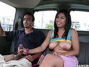 Nina Exposes Her Big Melons And Gives Blowjob In The Car