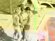 Three Chicks Secret Fucking By The Swimmingpool