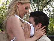 Rich Blonde Housewife Julia Ann Fucks Janitor Outside