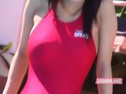 Busty Brunette Babe Is A Hot Lifeguard On The Beach 