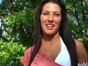 Amateur Brunette Czech Girl Fucked In The Woods For Money