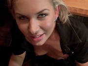 Pretty Euro Bartender Chick Fucked During Work Until She Gets Jizz Blasted