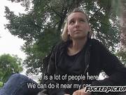 Pretty Amateur Blonde Nessy Payed For Anal Sex In Public