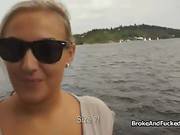 Titty Fucked On The Pier For Cash