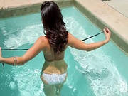 Sexy Swimsuit Model Goes Topless