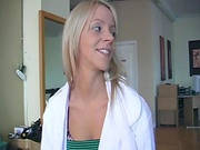 Cute Blonde Gets Her Makeup Done