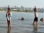 Having Fun In The Lake