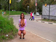 Flashing The Awesome Body On The Street
