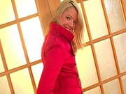 Girl In An Overcoat Strips Nude
